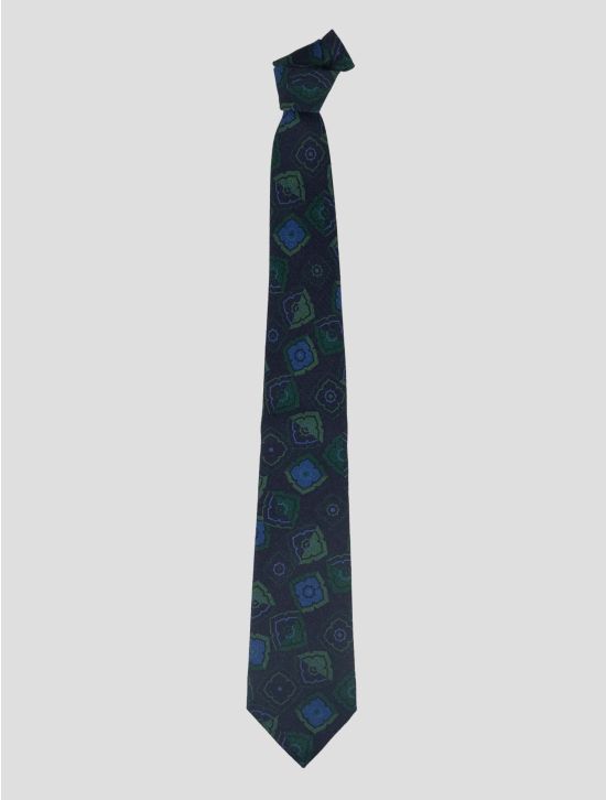 Isaia Multicolor Wool Silk Tie 1