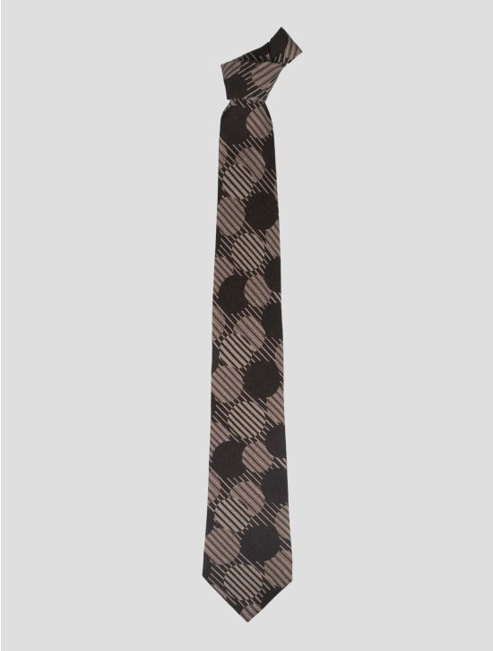 Isaia Multicolor Wool Silk Tie 1