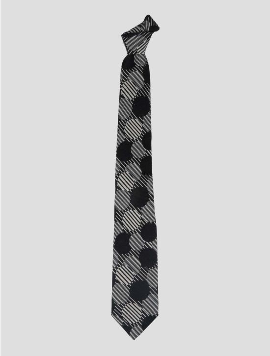 Isaia Multicolor Wool Silk Tie 1