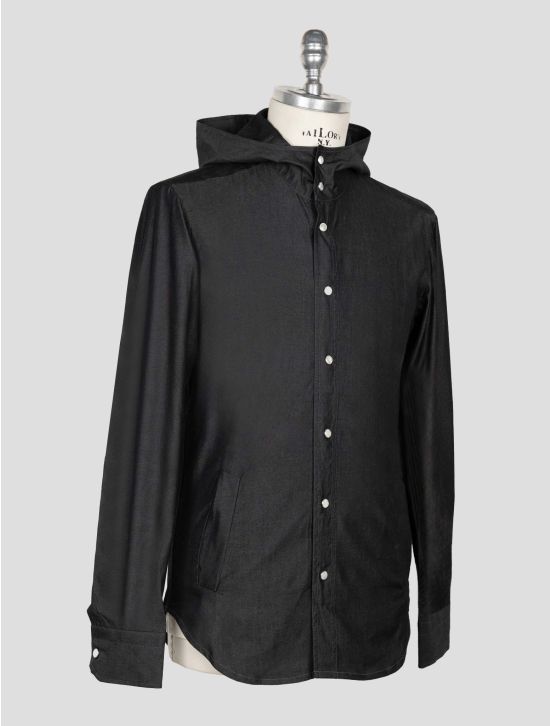 Kiton Dark Gray Cotton Shirt Mariano 2