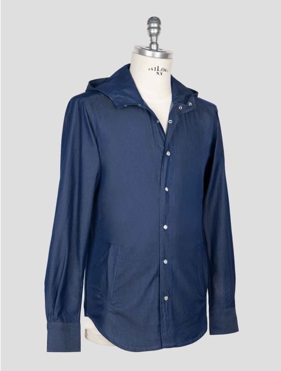 Kiton Blue Cotton Shirt Mariano 2