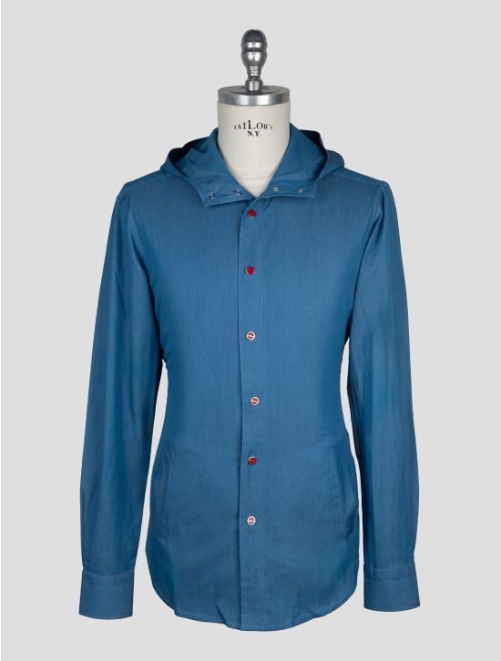 Kiton Blue Cotton Shirt Mariano 2