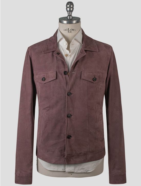Isaia Lilac Leather Suede Coat 1