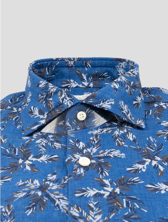 Cesare Attolini Blue Linen Shirt 2