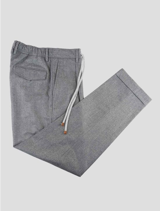 Barba Napoli Gray Virgin Wool Pants 1