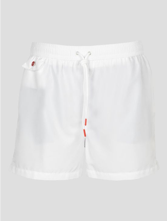 Kiton White Pl Swim Trunk 1