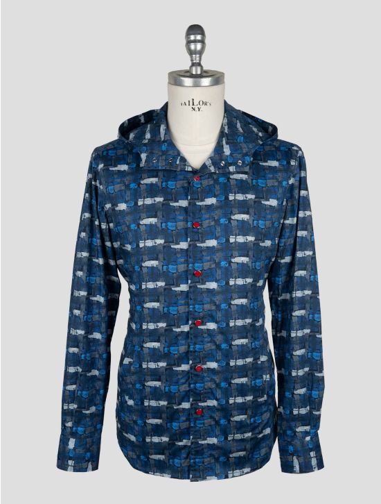 Kiton Blue Cotton Ea Shirt Mariano 2