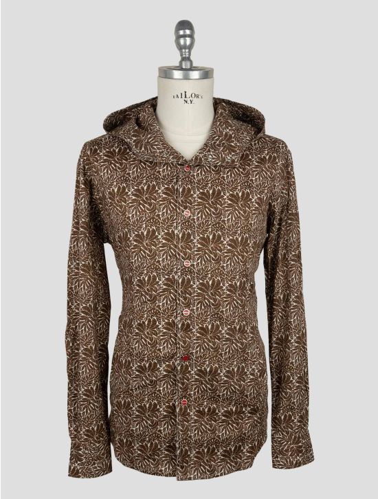 Kiton Brown Cotton Ea Shirt Mariano 2