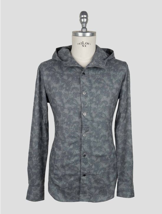 Kiton Gray Cotton Shirt Mariano 2