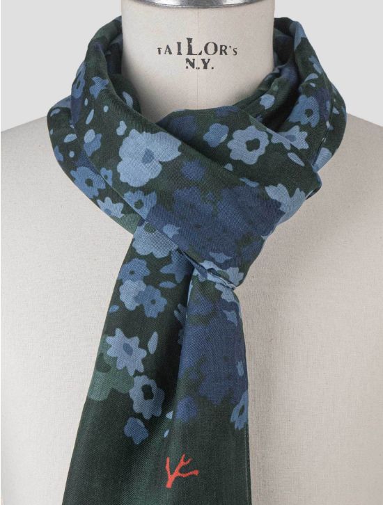 Isaia Green Cashmere Scarf 2
