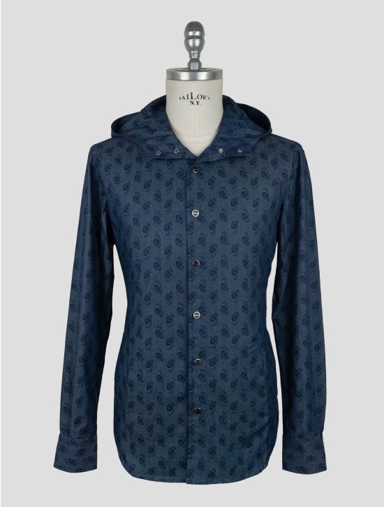 Kiton Blue Cotton  Shirt Mariano 2