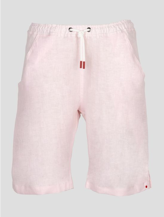 Kiton Pink Linen Short Pants 1