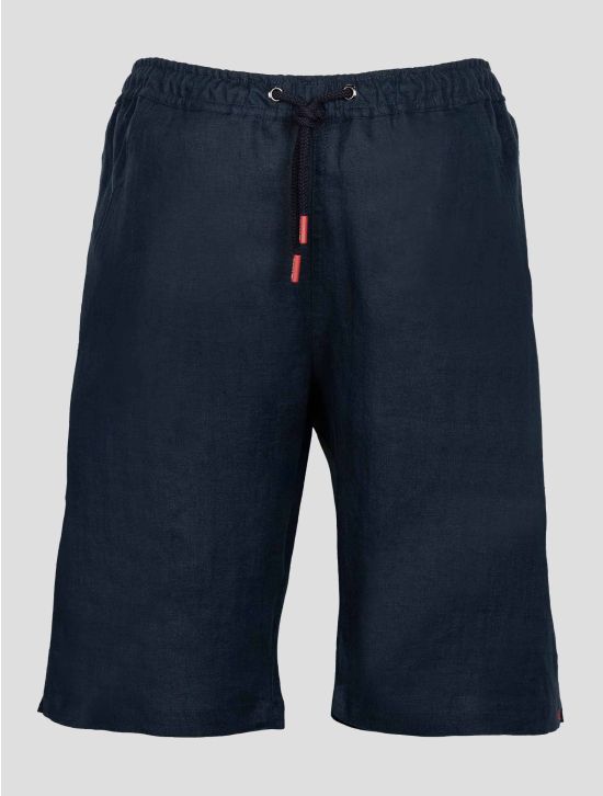 Kiton Blue Linen Short Pants 1
