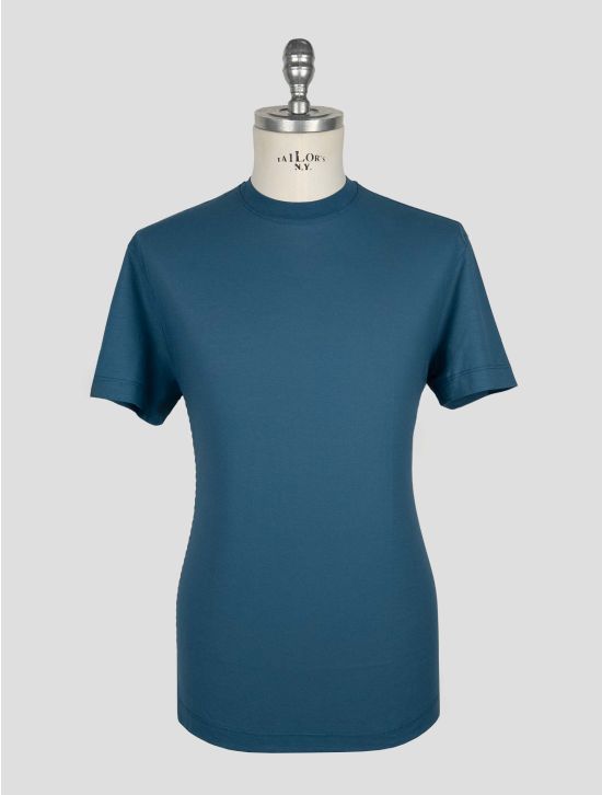 Kired Blue Cotton T-Shirt 1
