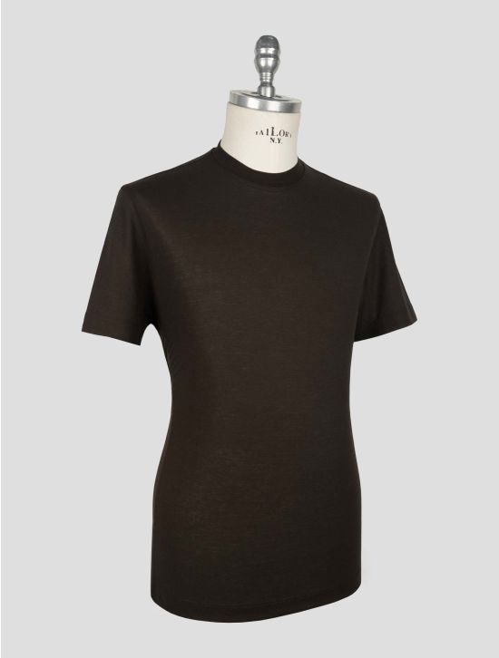 Kired Dark Brown Cotton T-Shirt 2