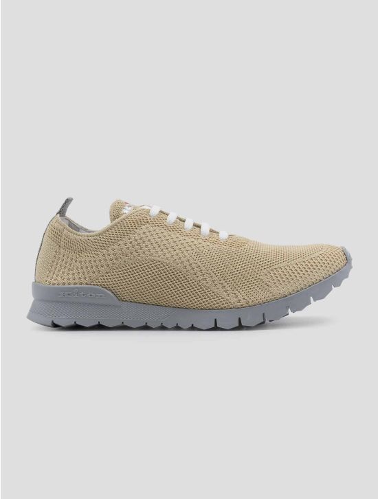 Kiton Beige Cotton Ea Sneakers 1