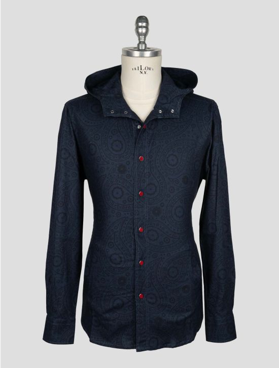 Kiton Blue Cotton Shirt Mariano 2