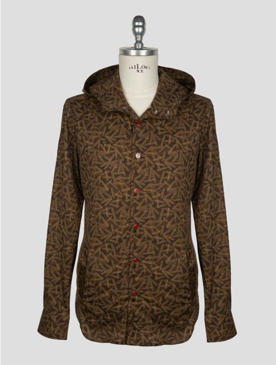 Kiton Brown Cotton Ea Shirt Mariano 2