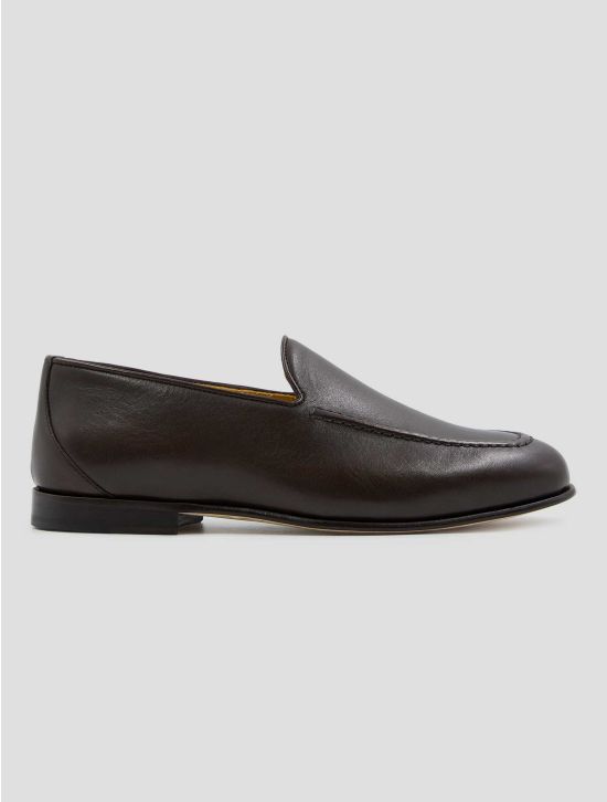 Kiton Brown Leather Loafers 1