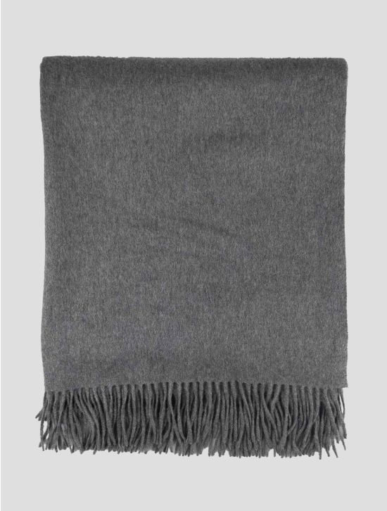 Isaia Gray Cashmere Blanket 1