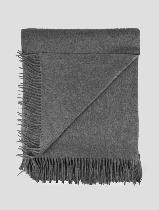 Isaia Gray Cashmere Blanket 2