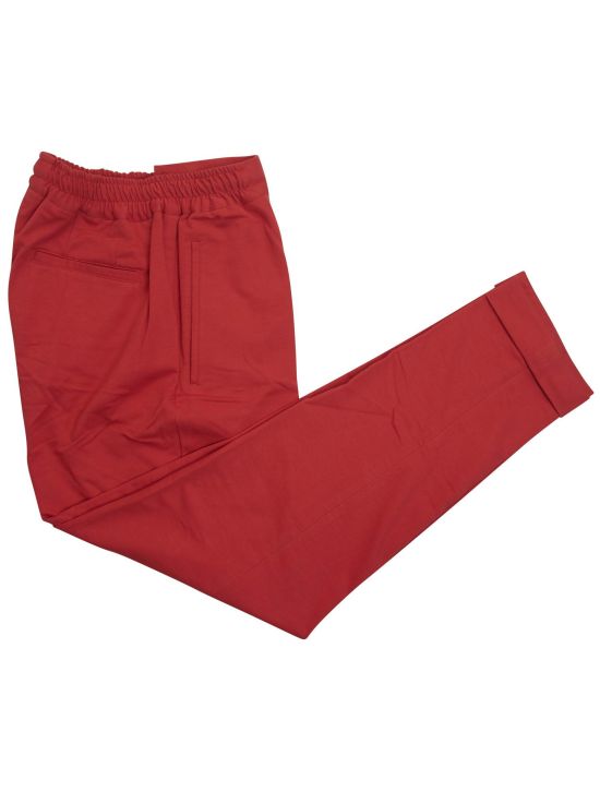 Kiton Red Cotton Ea Pants 1