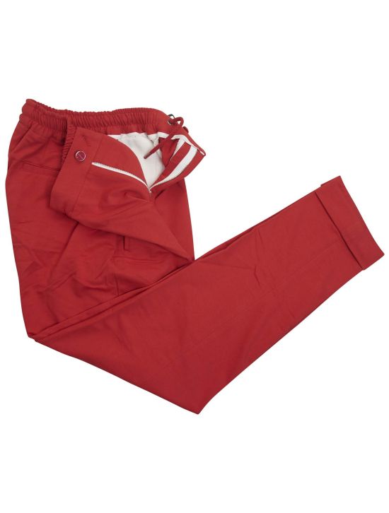 Kiton Red Cotton Ea Pants 2