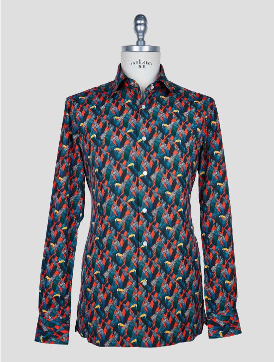 Kiton Multicolor Cotton Shirt 1