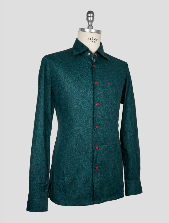 Kiton Green Cotton Shirt 2