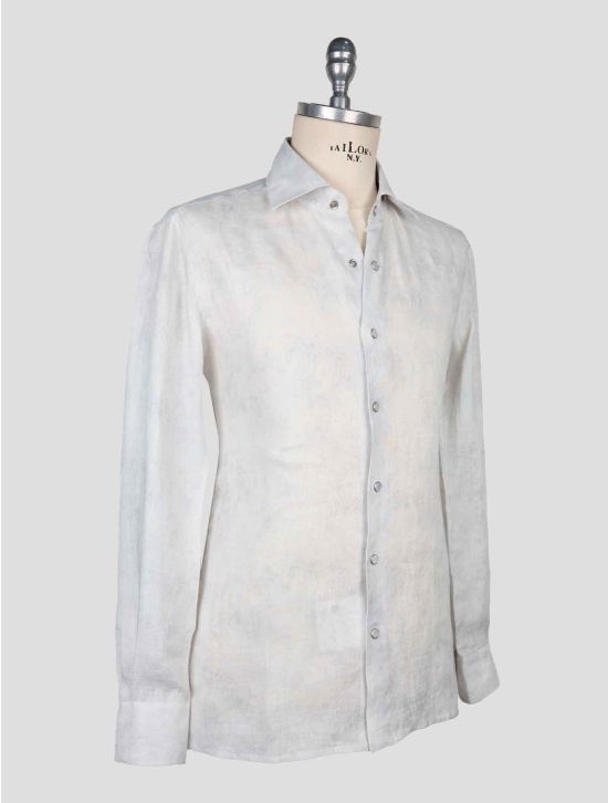 Kiton Gray Linen Shirt 2