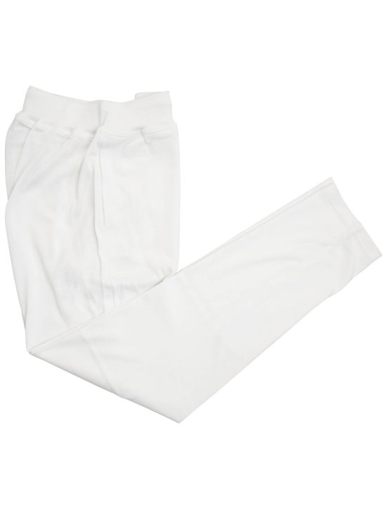 Kiton White Cotton Jogging Pants 1