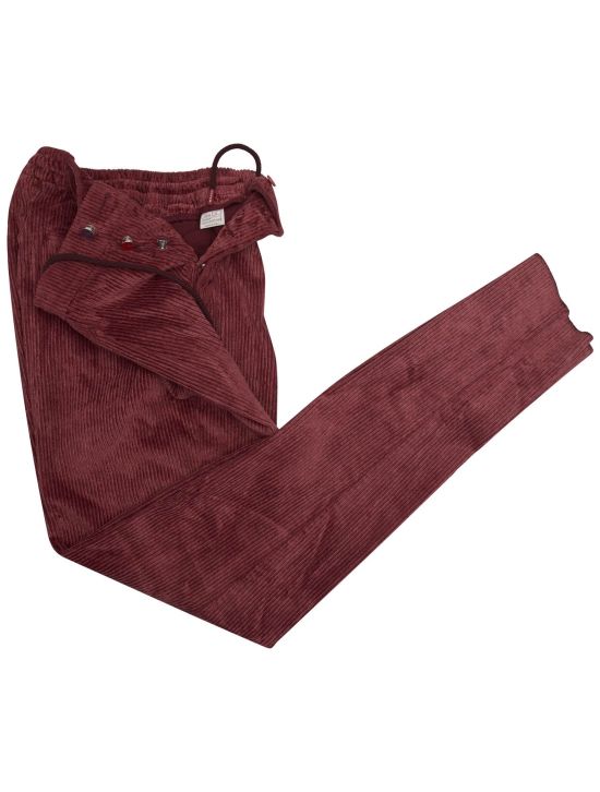 Kiton Burgundy Cotton Vi Ea Pants 2