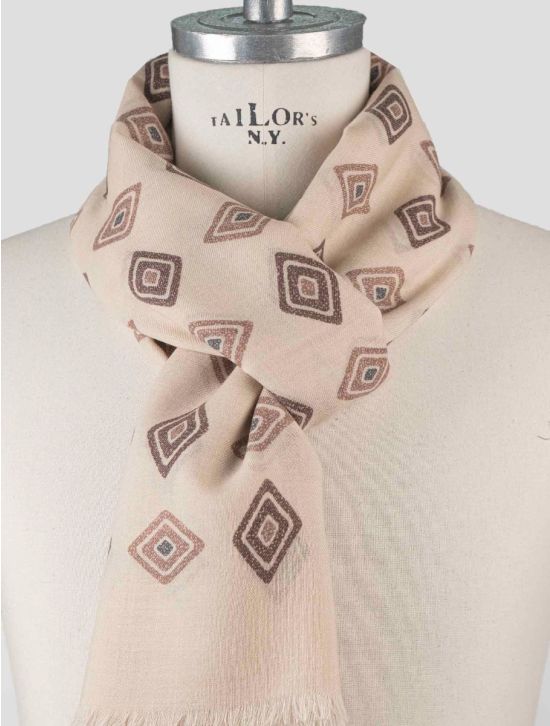 Isaia Brown Cashmere Wool Scarf 2