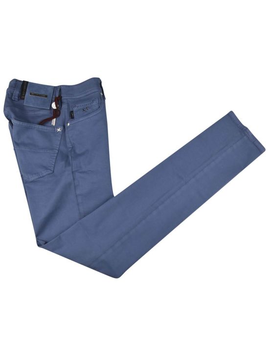 Tramarossa Light Blue Cotton Pl Ea Pants 1