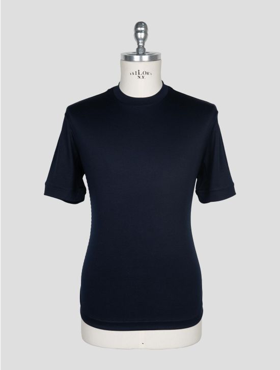 Richard Smith Dark Blue Loro Piana Wool Australis Aqua T-shirt 1