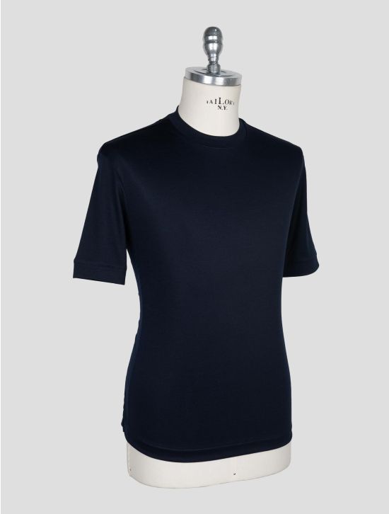 Richard Smith Dark Blue Loro Piana Wool Australis Aqua T-shirt 2