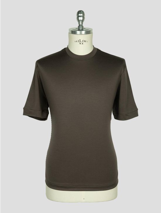 Richard Smith Brown Loro Piana Wool Australis Aqua T-shirt 1