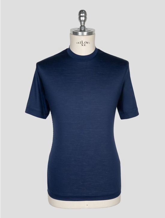 Richard Smith Blue Loro Piana Wool Australis Aqua T-shirt 1