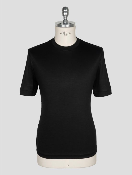 Richard Smith Black Loro Piana Wool Australis Aqua T-shirt 1