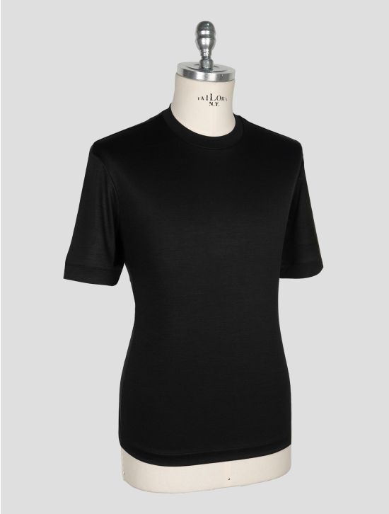 Richard Smith Black Loro Piana Wool Australis Aqua T-shirt 2