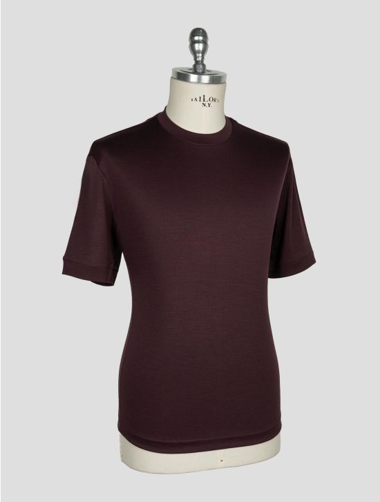Richard Smith Burgundy Loro Piana Wool Australis Aqua T-shirt 2
