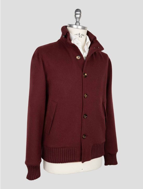 Kired Burgundy Cashmere Pa Ea Coat 2