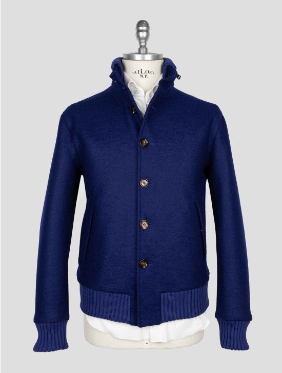 Kired Blue Virgin Wool Coat 1