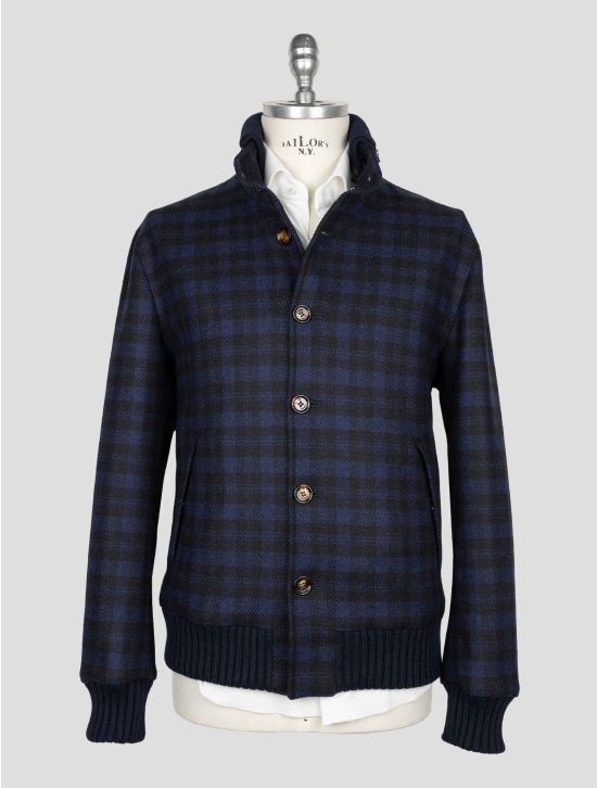 Kired Black Blue Virgin Wool Cashmere Camel Coat 1