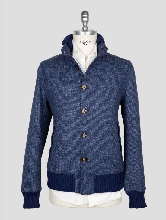 Kired Blue Virgin Wool Silk Coat 1