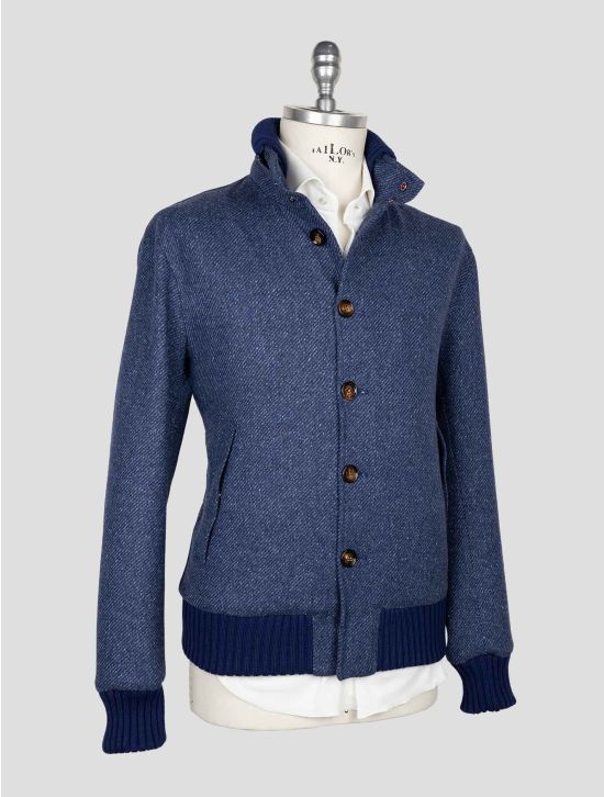 Kired Blue Virgin Wool Silk Coat 2