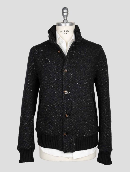 Kired Black Virgin Wool Cashmere Silk Coat 1