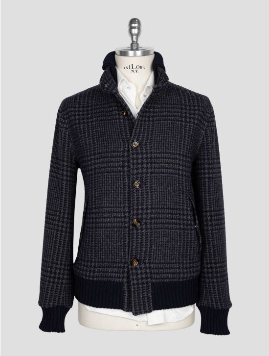 Kired Blue Beige Wool Alpaca Pa Coat 1