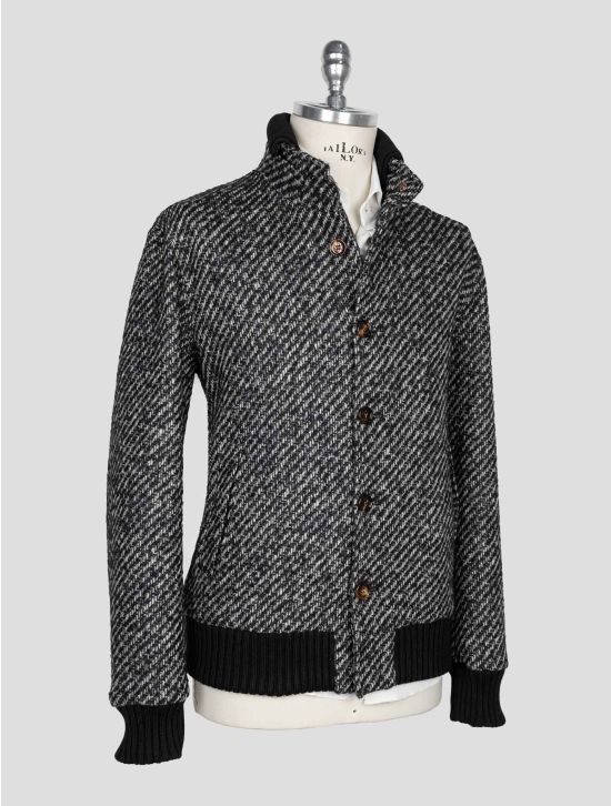 Kired Black White Virgin Wool Pa Coat 2