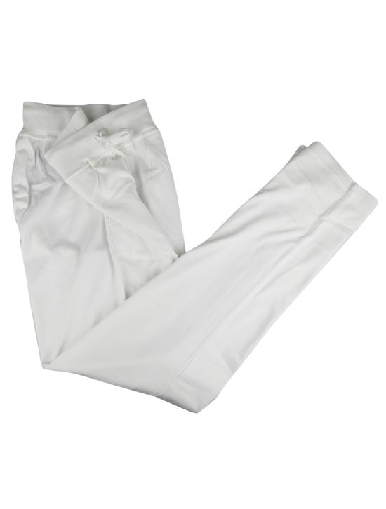 Kiton White Cotton Jogging Pants 2